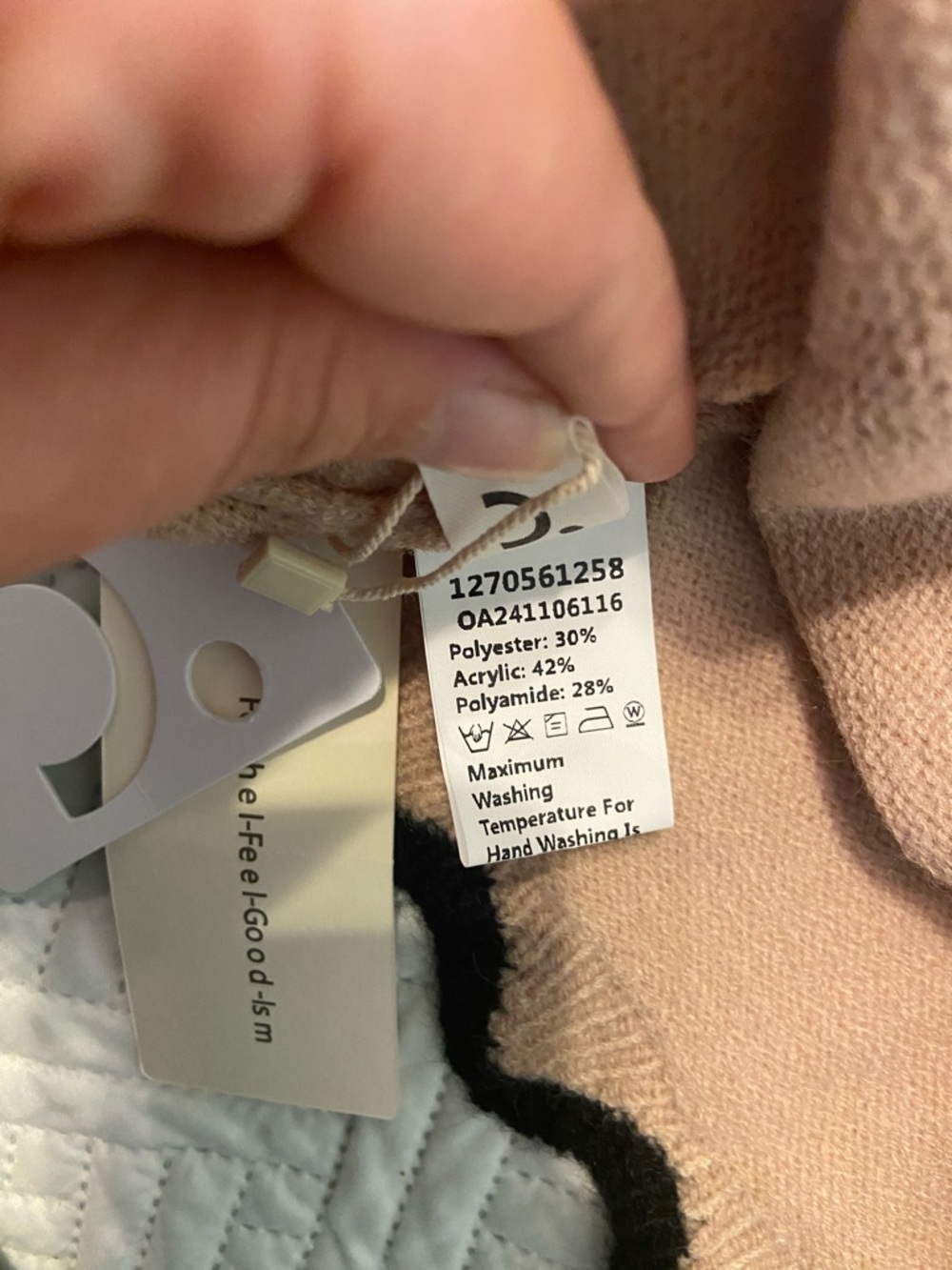 Commense Contrast Wave Trim Bow Crop Sweater - Picture 6 of 7